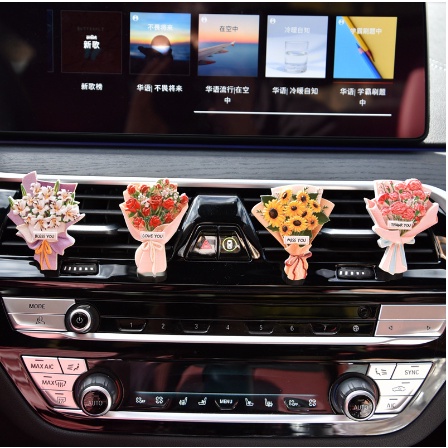 Kẹp bó hoa ô tô cài cửa gió xinh xắn gắn điều hòa xe hơi - Dũng An shop