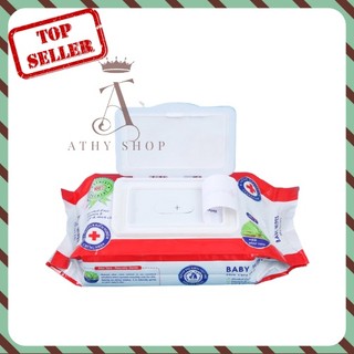 BỊCH KHĂN GIẤY ƯỚT BABY WIPES 80G, hộp khăn ướt mini cho trẻ em bé, khăn thơm chùi tay lau mặt