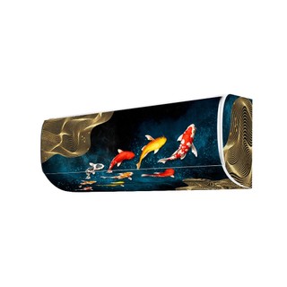 Dán máy lạnh, máy điều hoà cá koi - decal dán trang trí - thuthaodecor