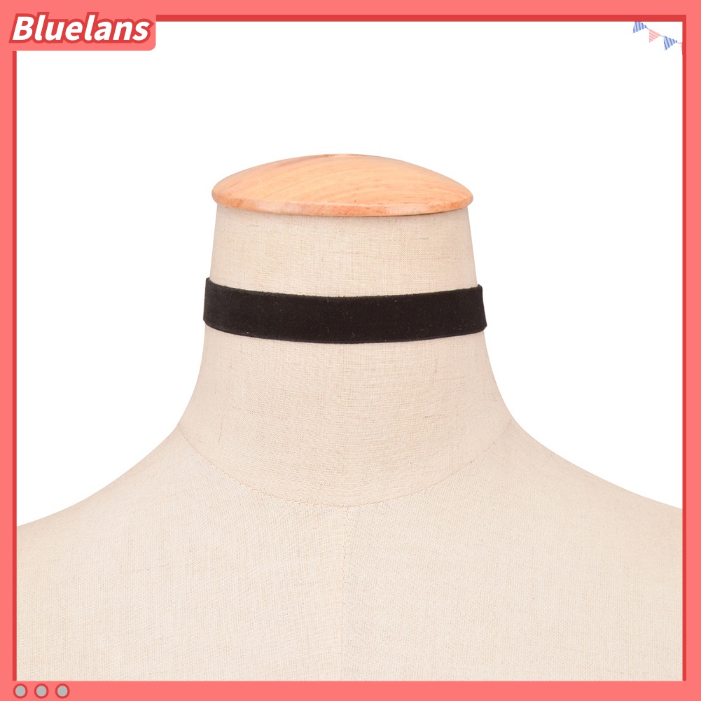 Vòng Cổ Choker Bằng Nhung Mềm Màu Trơn 48h Phong Cách Gothic Dành Cho Nữ