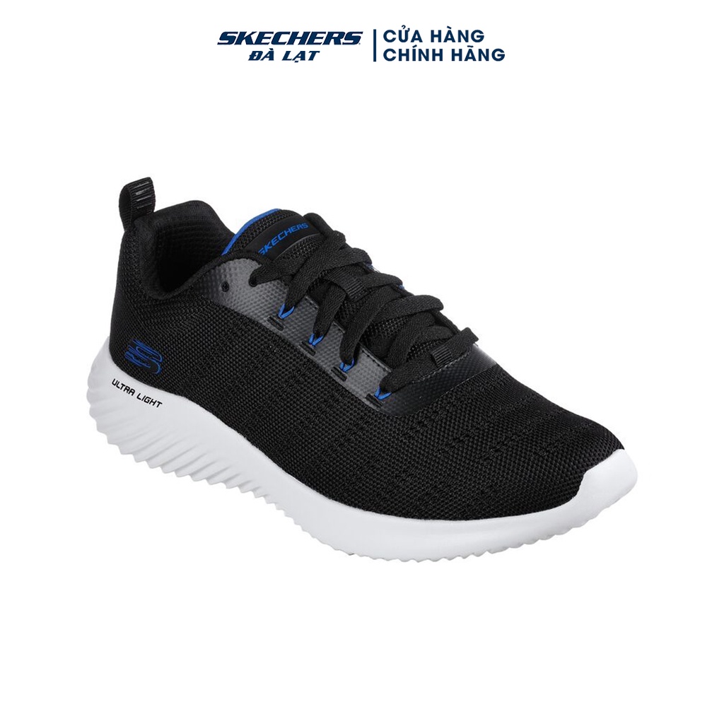 Giày thể thao nam Skechers chạy bộ thấp cổ siêu nhẹ vải dệt kim Bounder Frazin- 232375-BLK