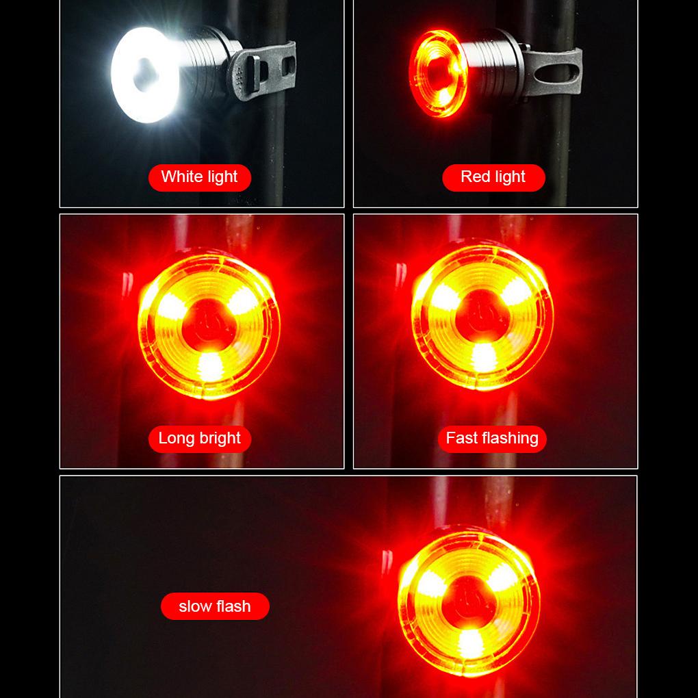 Đèn Cảnh Báo 3 Chế Độ 0 66W 6V 200lm Bằng Hợp Kim Nhôm Gắn Đuôi Xe Đạp