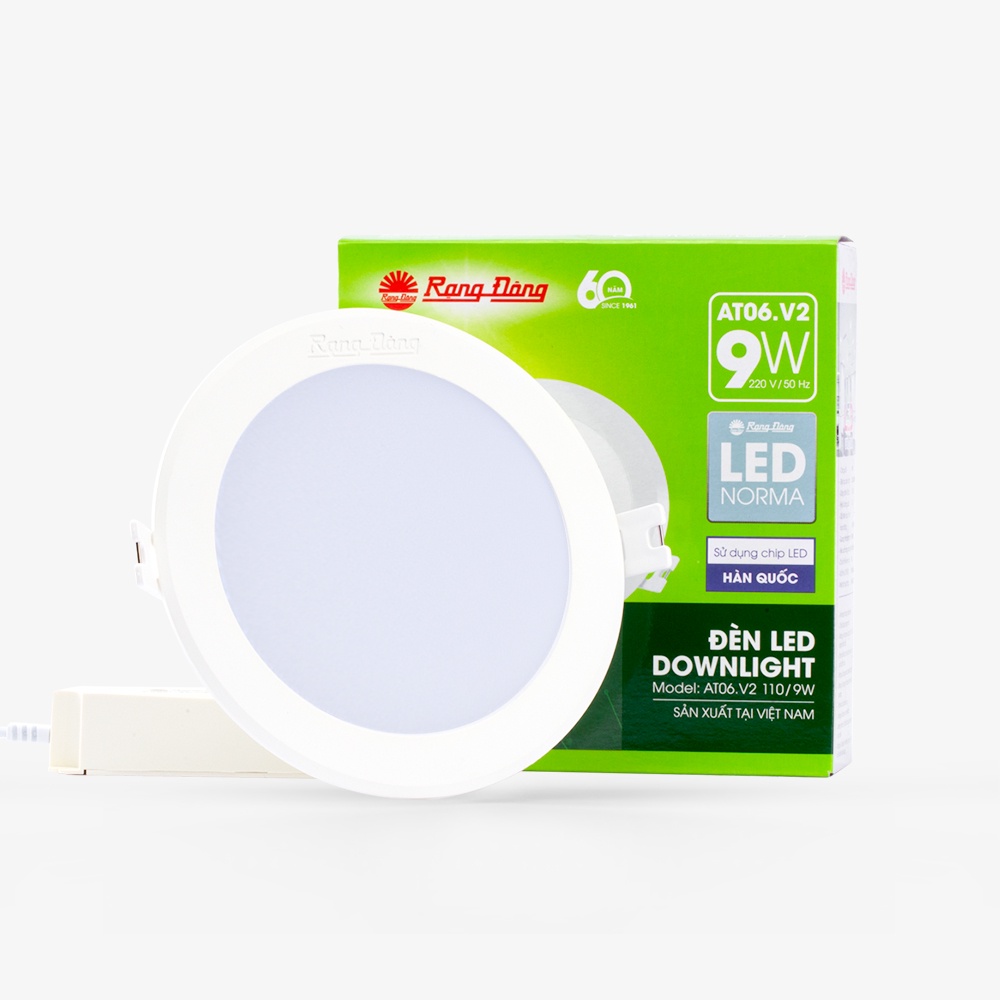 Đèn LED âm trần Downlight 9W Rạng Đông AT06 V2 110/9W