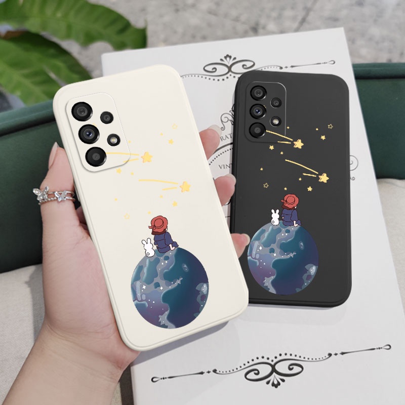 Ốp Điện Thoại Silicon Dẻo Họa Tiết Cô Gái Dễ Thương Cho Samsung Galaxy A73 A53 A33 A23 5G