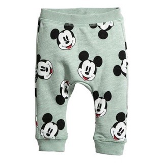 Quần thun hm unisex - xanh ngọc/mickey