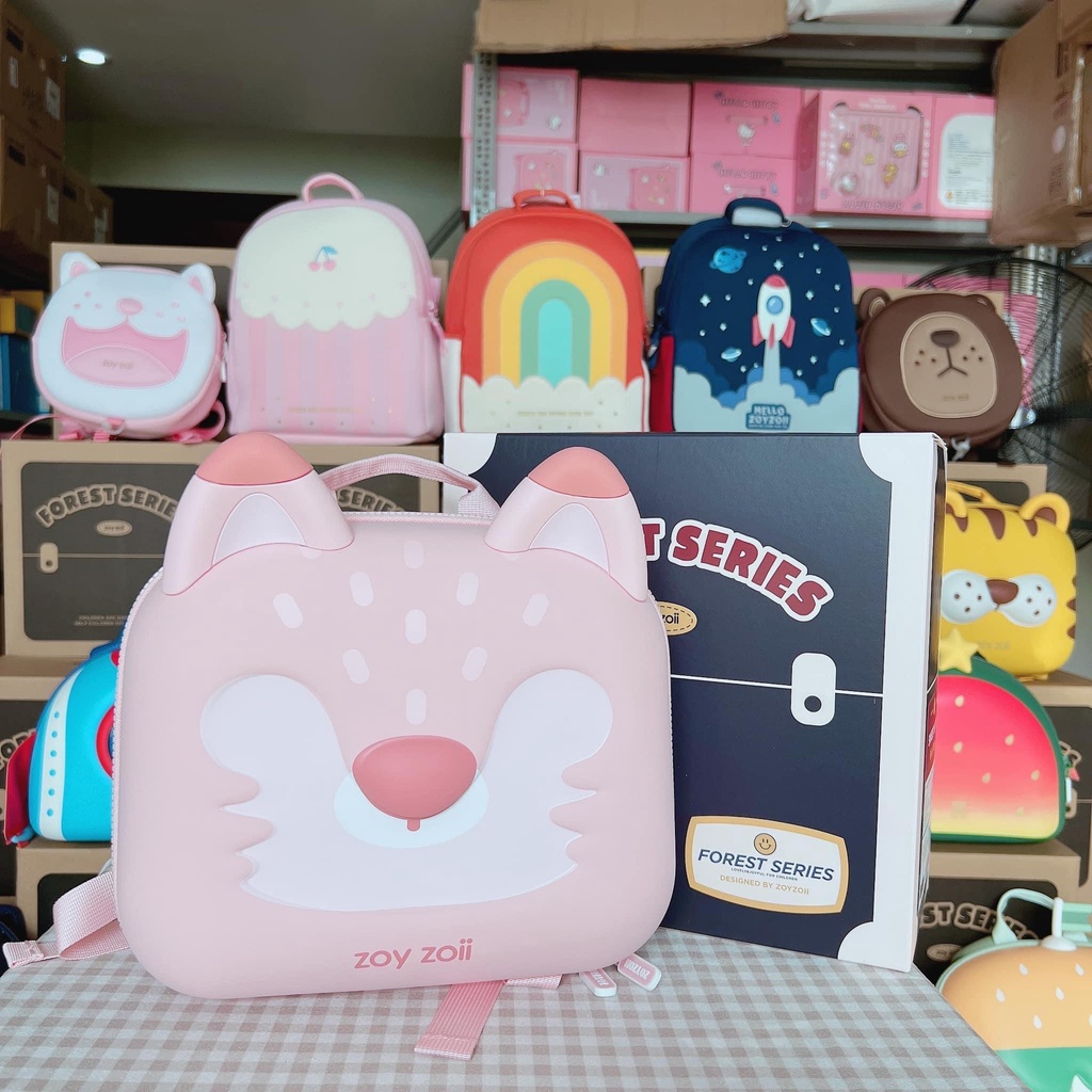 Balo Zoyzoii chính hãng cho bé mầm non hình thú mẫu mới 2022 chồng gù đi học đi chơi du lịch 1-6 tuổi cao cấp