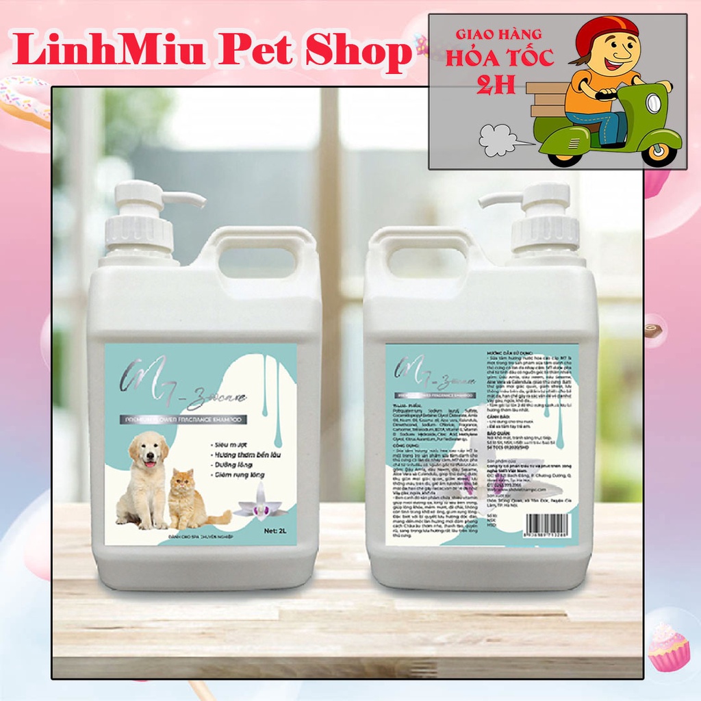 Sữa tắm cho chó mèo M7 Zoo Care hương nước hoa Pháp - Can 2l