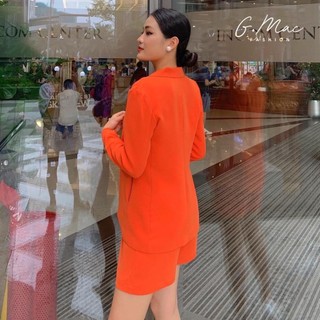 Áo BLAZER Nữ Cam 1 nút G.Mac 0620BLOR1