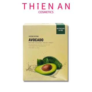 Hebeheba Mặt Nạ Chiết Xuất Quả Bơ Avocado Nature Essence Mask Sheet 25ml