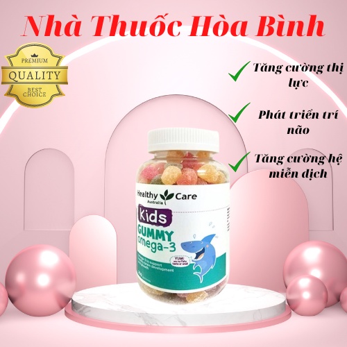 Kẹo dẻo Kids Gummy Omega 3 200v chính hãng Healthy Care Úc cung cấp đầy đủ dưỡng chất cho bé-Hàng Date mới