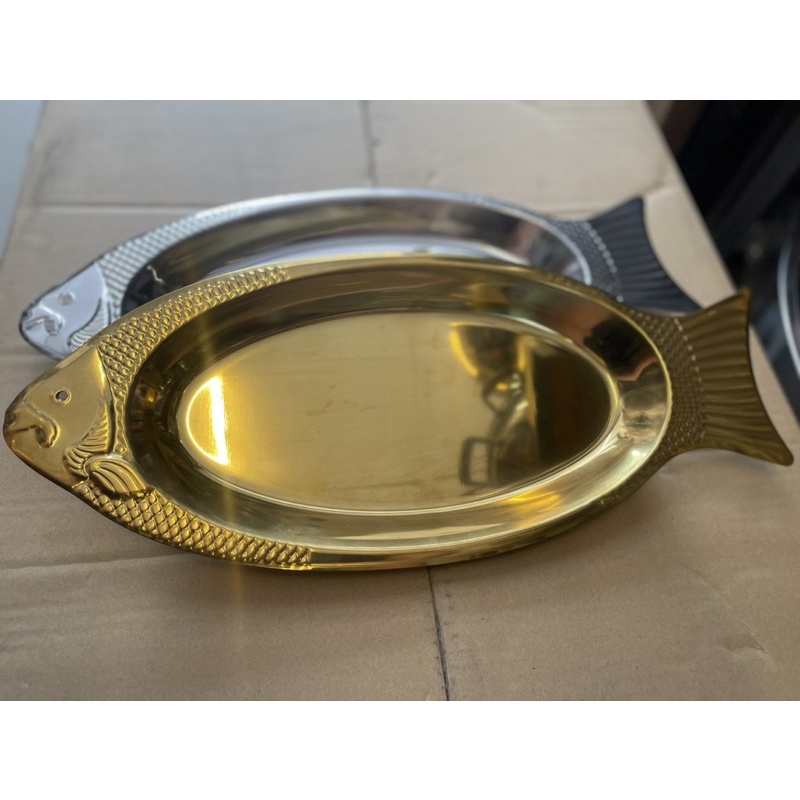 Khay/Dĩa hình cá inox