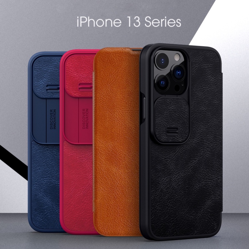 Bao da iPhone 14 Pro/ 14 Pro Max/ iPhone 13 Pro Max hiệu Nillkin Qin