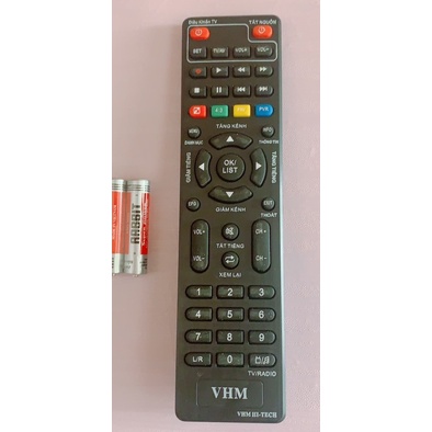 REMOTE ĐIỀU KHIỂN VHM SỬ DỤNG HẦU NHƯ ĐƯỢC CHO ĐẦU THU KTS VINASAT VÀ KTS DVB T2 CÓ CHỨC NANG HỌC LẸNH ĐIỀU KHIỂN TV