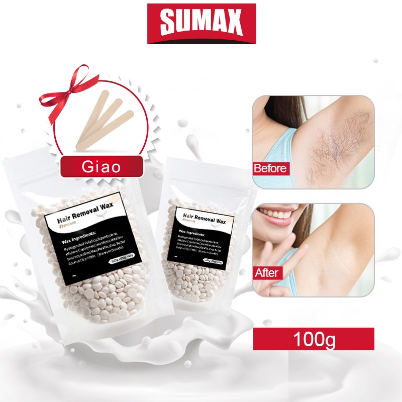 Sáp wax lông cao cấp SUMAX Wax lông nách, lông chân siêu dính 100g