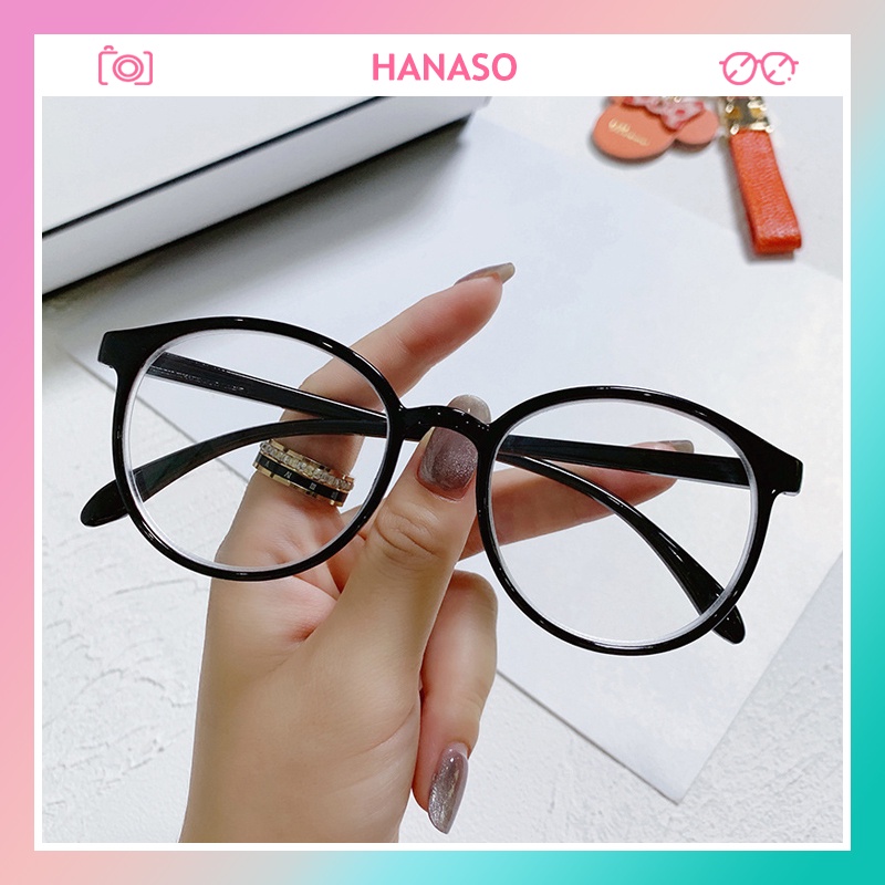Gọng kính cận nữ thời trang phong cách Hàn Quốc mắt tròn ngố siêu xinh dễ thương chống tia UV dễ đeo và phối đồ đẹp 098