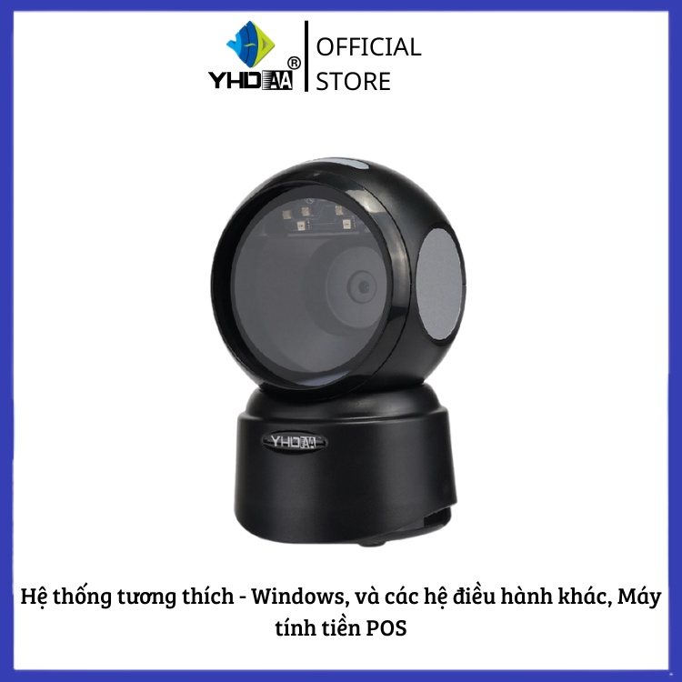 Máy quét mã vạch để bàn YHD 9300D đọc mã vạch 2D trên bao bì sản phẩm hàng hóa dùng trong Siêu thị