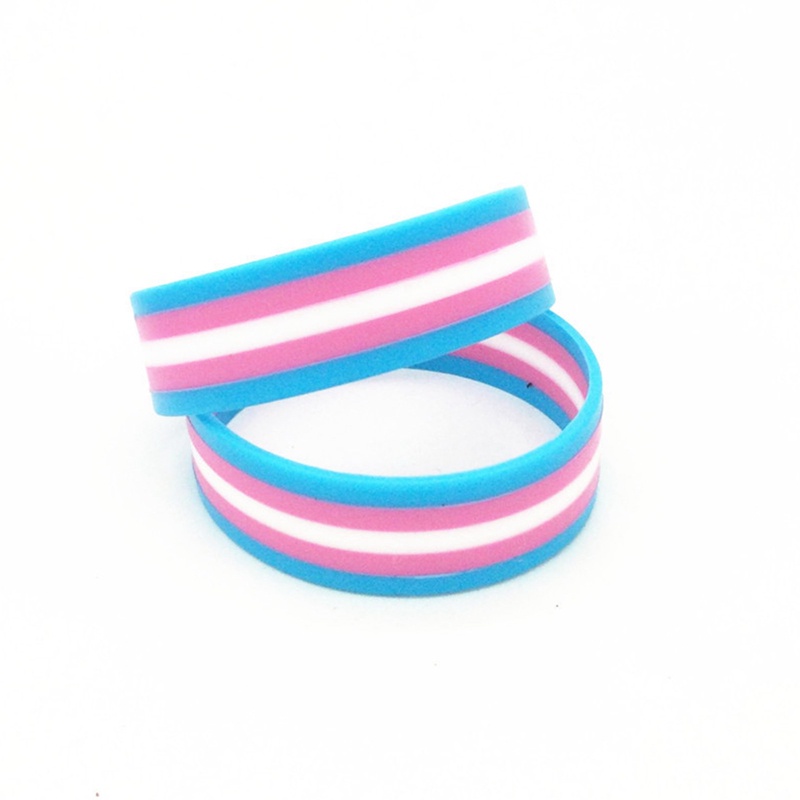 1 Vòng Tay Silicone Màu Cầu Vồng Đính Chữ Gay Pride Thời Trang