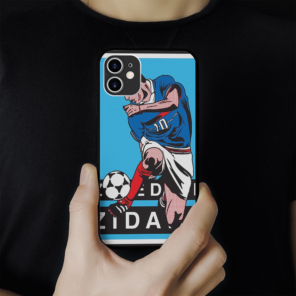 Ốp lưng zinedine zidane nhảy cao đỡ banh pro 13 11 12 promax 7 8 plus xs X Xr  FOO20221982