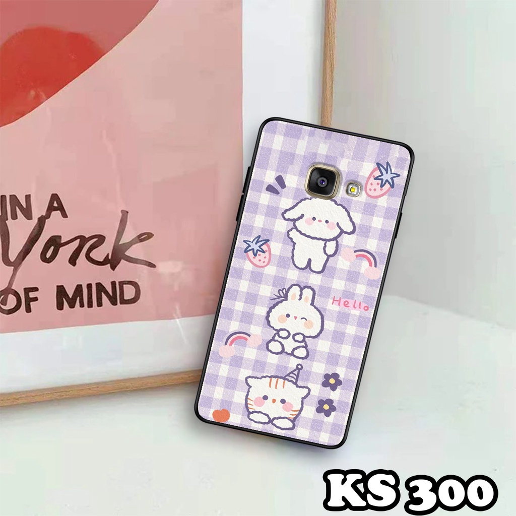 Ốp lưng Samsung A7 2016 - A5 2016 - A3 2016 - Ốp in hình Gấu&amp;Thỏ siêu xinh - Lưng nhám viền TPU chống trầy xước