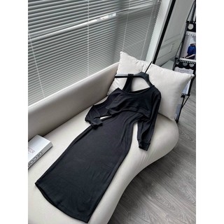 SET MAXI KÈM KHOÁC CROP LỆCH VAI