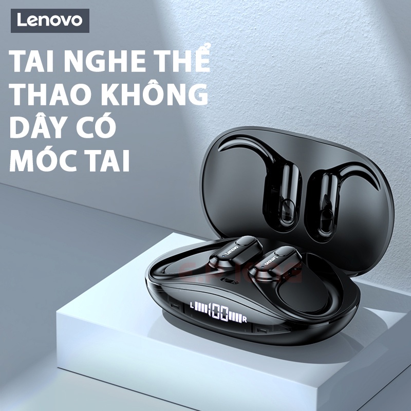 Lenovo XT80 Tai nghe thể thao không dây Bluetooth 5.3 chính hãng có móc micrô âm thanh nổi HiFi