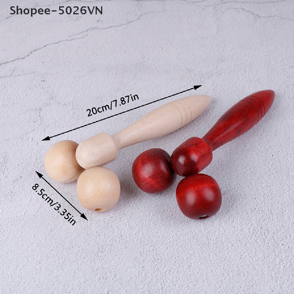 Cây Lăn Mát Xa Cổ / Mặt / Mắt Bằng Gỗ Giúp Thư Giãn Chăm Sóc Sức Khỏe