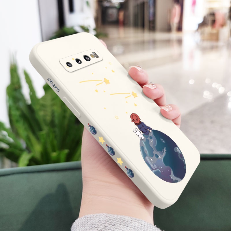 Ốp Điện Thoại Mềm Họa Tiết Cô Gái Sao Băng Sáng Tạo Cho Samsung Galaxy S10 S10E Plus S9 Plus