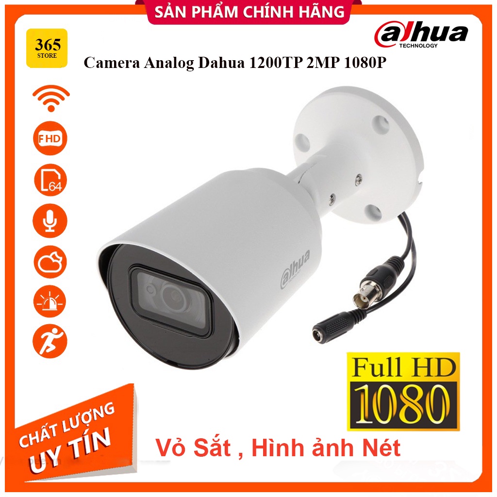Camera Dahua HAC HFW 1200TP S5 thân dài 2.0 Tích hợp chống ngược sáng,chống nước,hình ảnh Full HD- Camera Dahua BẢO HÀNH