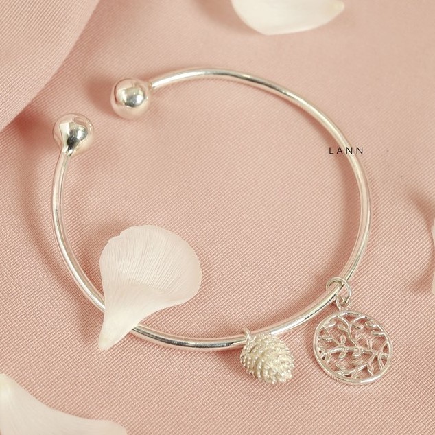Kiềng Charm Quả Thông – Dây Leo BẠC S925 LANN K067