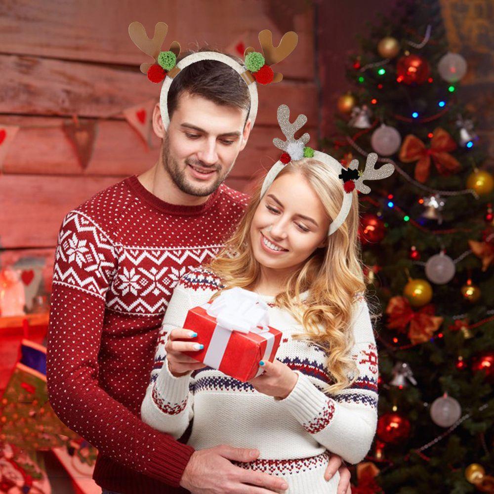 Băng Đô Cài Tóc Hình Tuần Lộc Giáng Sinh Đơn Giản Thời Trang Cho Nữ