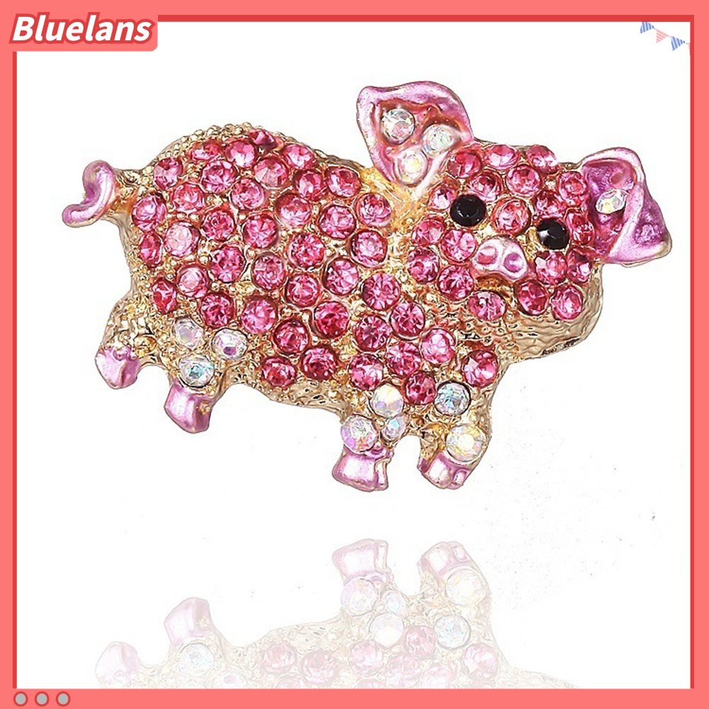 Ghim Cài Áo Hình Chú Heo Đính Đá 48h Thời Trang Cho Nữ