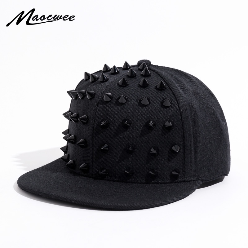 ♈✸Mũ Lưỡi Trai Đính Đinh Tán Phong Cách Punk Hip Hop Unisex