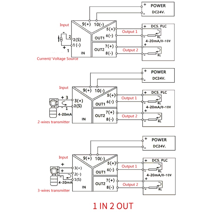 Thiết Bị Cảm Biến Dòng Điện DC ES-GLN 4-20mA 10V 5V