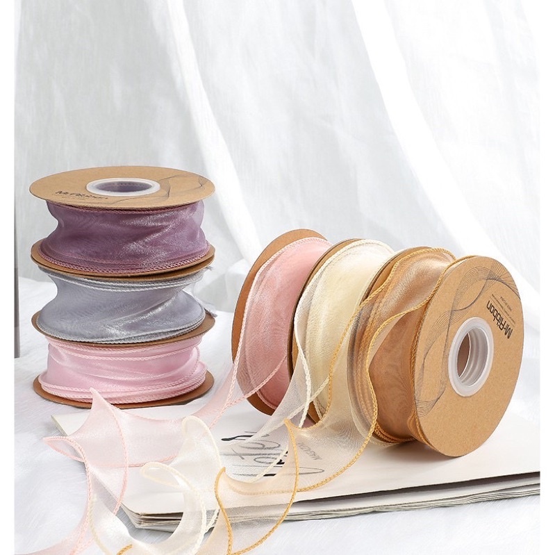 💞Phụ Kiện Trang Trí Bánh Kem💞 Ruy Băng Voan 4cm