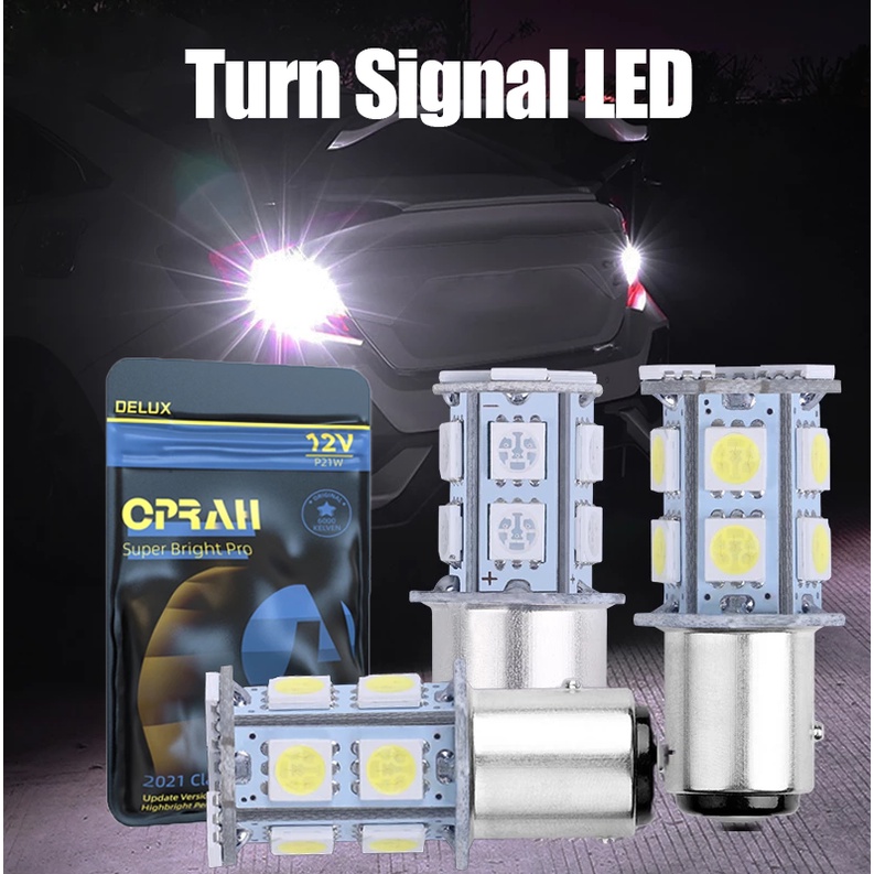 1 Đèn LED Tín Hiệu 1156 P21W BA15S 1157 BAY15D P21 / 5W T20 W21 / 5W 7443 3157 P27 / 7W T25 6000K 12V Cho Xe Hơi