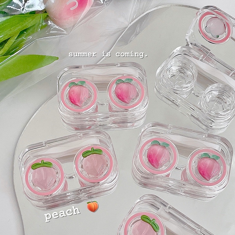 Khay Mini 3D Đào Peach- Case Đựng Lens