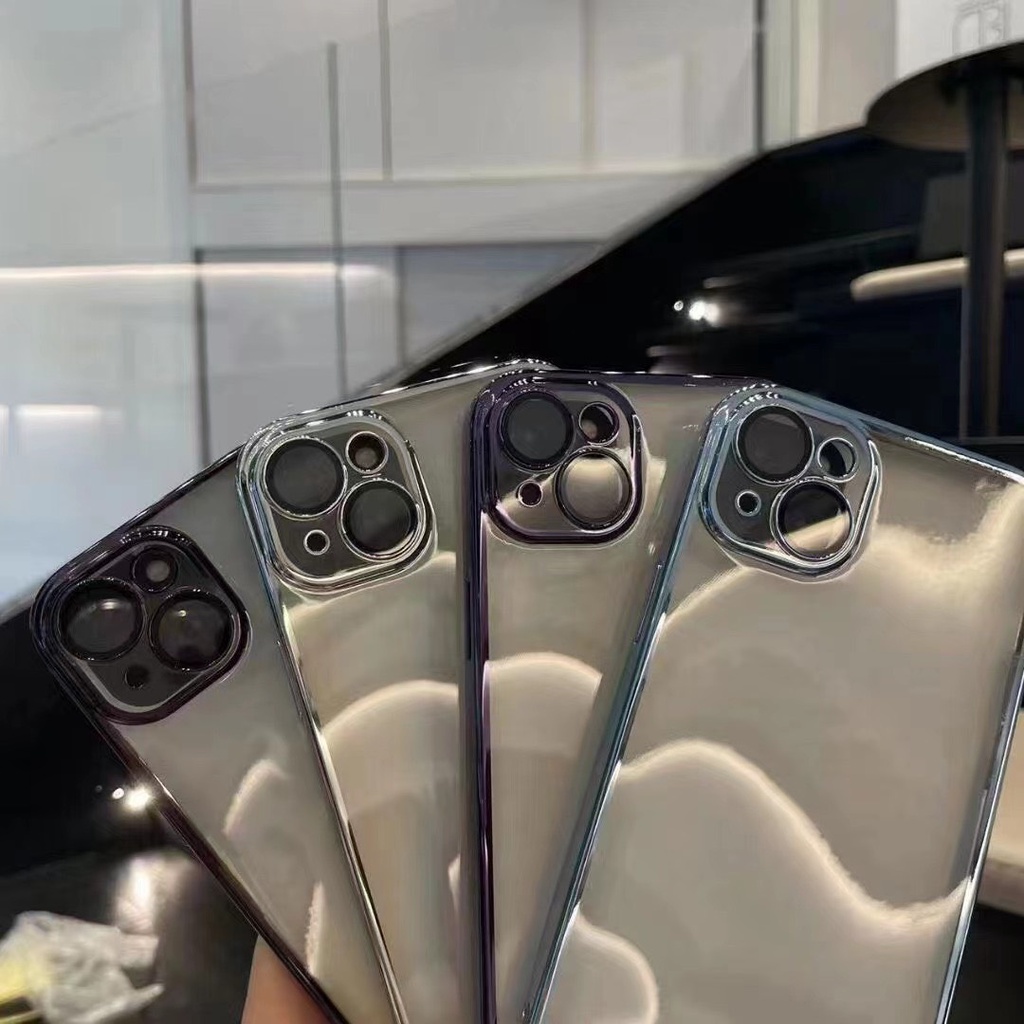 CHÍNH HÃNG MÀU TIM Ốp lưng TOTU trong CÓ LỚP KÍNH bảo vệ mắt camera iPhone 14 PRO PLUS MAX trong dẻo viền màu siêu đẹp