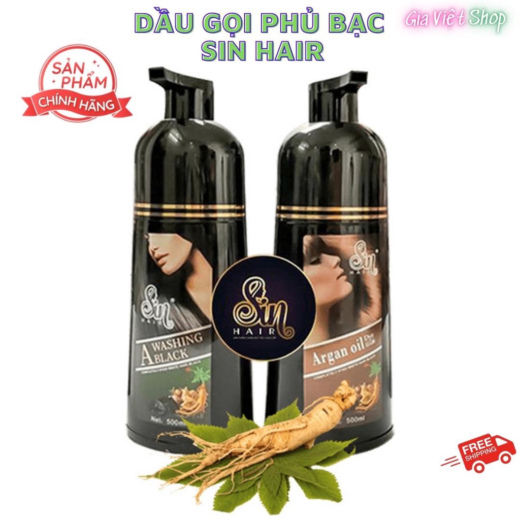 Dầu gội phủ bạc SIN HAIR chính hãng Nhật Bản 500ml