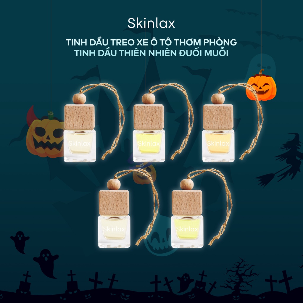 Tinh Dầu Treo Xe Ô Tô Thơm Phòng Tinh Dầu Thiên Nhiên Đuổi Muỗi SKINLAX 7ml