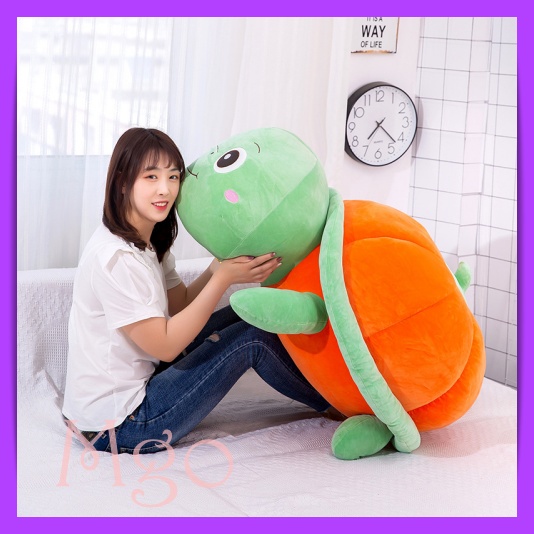🐰 🥕 Gối ôm nhồi bông hình chú rùa mang bí đỏ, gấu bông teddy hình chim cánh cụt đáng yêu 🥕 🐇