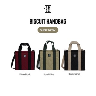 Jamlos Biscuit Handbag - Túi canvas chần dáng vuông xách tay, đeo chéo thời trang đi làm, đi chơi