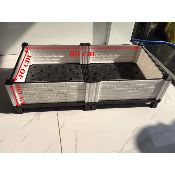 Chậu nhựa ghép thông minh 40x80x13 (Green City)