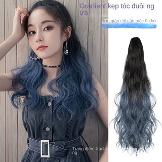 Tóc giả Jinkaili dáng dài xoăn nhẹ màu gradient thời trang cho nữ