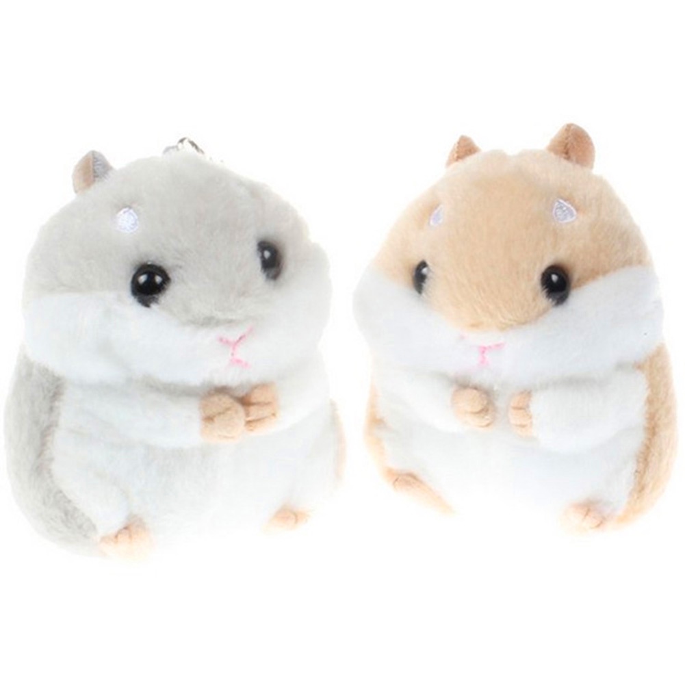Móc khóa làm bằng kim loại hình chú chuột hamster xinh xắn