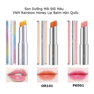 Son dưỡng đổi màu ynm rainbow honey lip balm chuẩn hàn