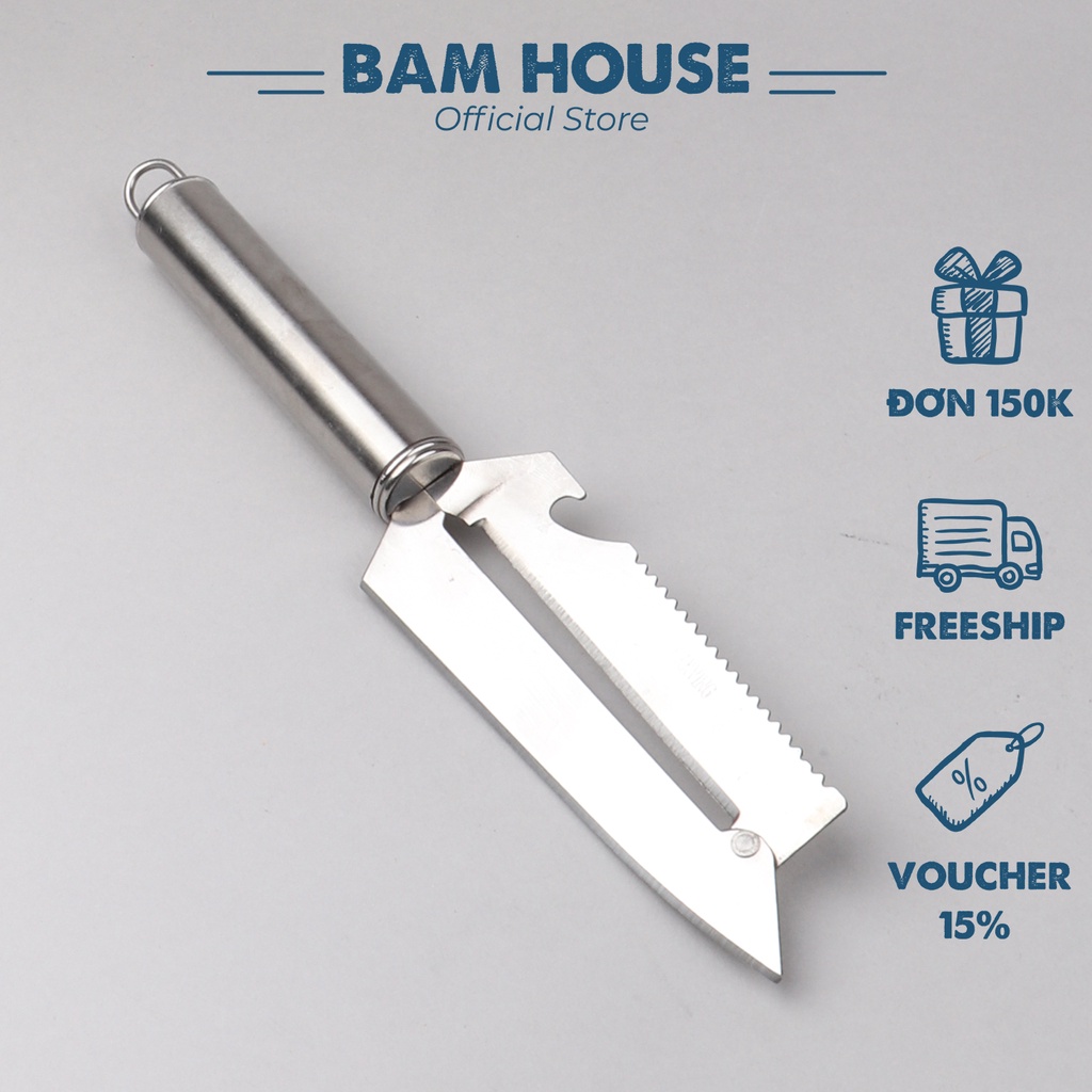 Dao bào đa năng inox Bam House lưỡi dài siêu bén cao cấp BLD04