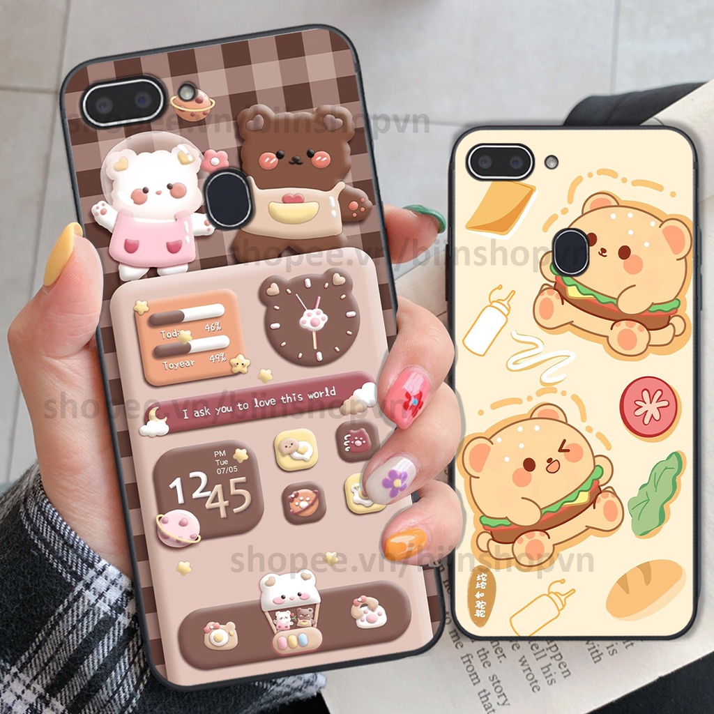 Ốp Realme 1 / 2 in hình gấu chocolate kẹo ngọt siêu đẹp siêu xinh