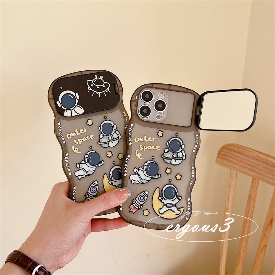 Ốp Điện Thoại Mềm Họa Tiết Phi Hành Gia Sáng Tạo Cho iPhone 14 13 12 11 Pro Max X XR Xs Max