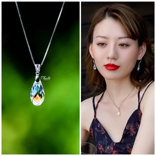 Mặt Dây Chuyền Pha Lê Swarovski Giọt Nước Dát Nhiễn S17mm