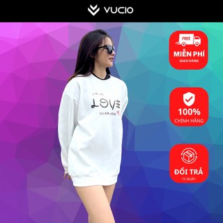 Áo sweater nữ thu đông dài tay nỉ bông thời trang vucio